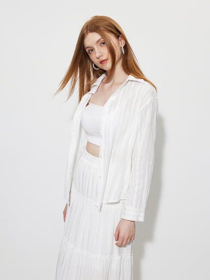Embroidered Placket Blouse 1271612