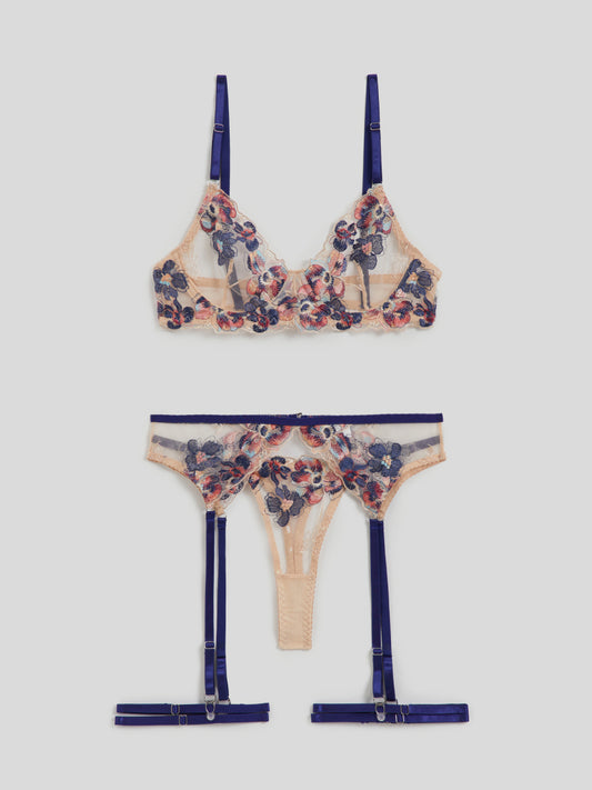 Embroidered Bra & Panty Set 116705