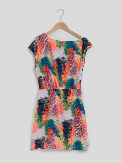 Printed A-Line Dress 117333