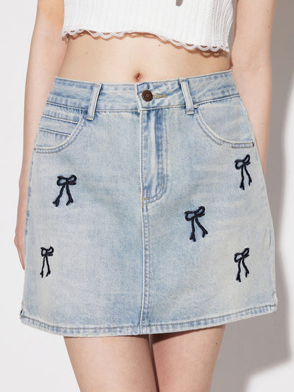 Denim A-Line Skirt 1280622