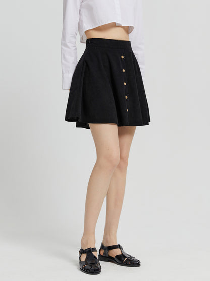 Buttoned A-Line Skirt 113098
