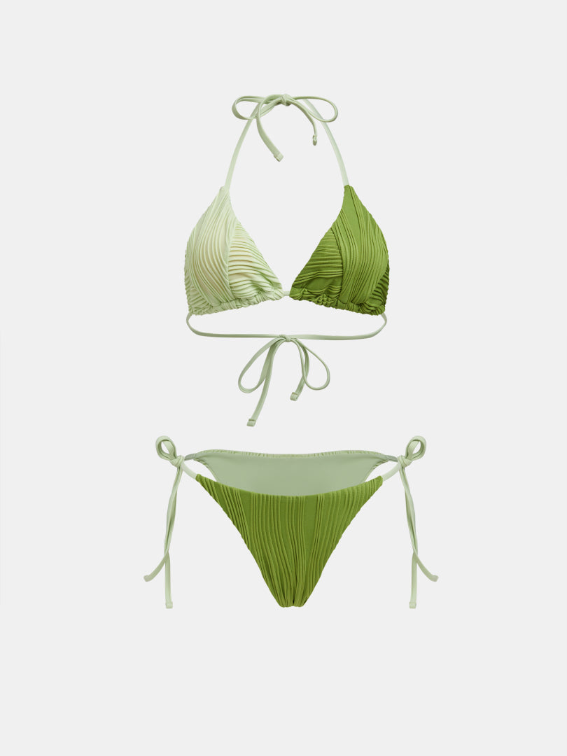 Color Block Bikini Set 118953