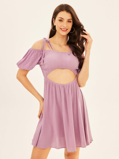 Cut Out A-Line Dress 74313