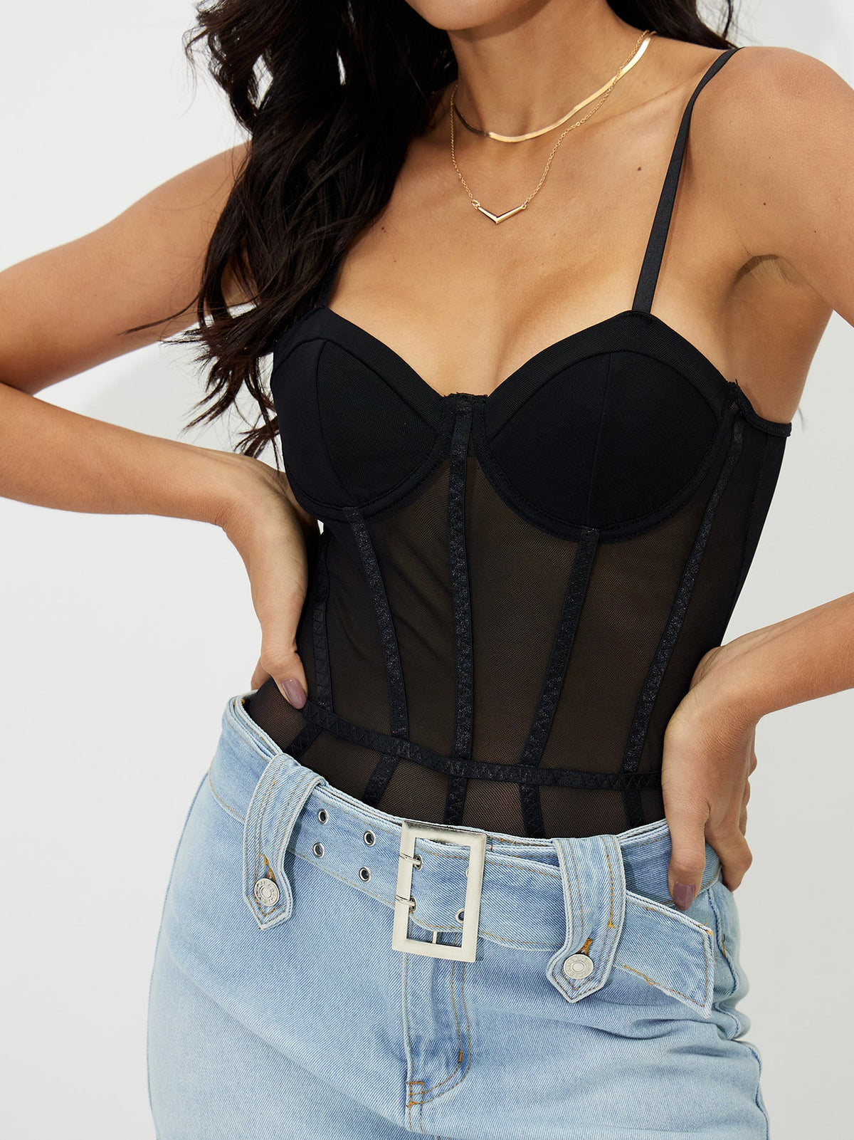 Sheer Bodysuit 1247442