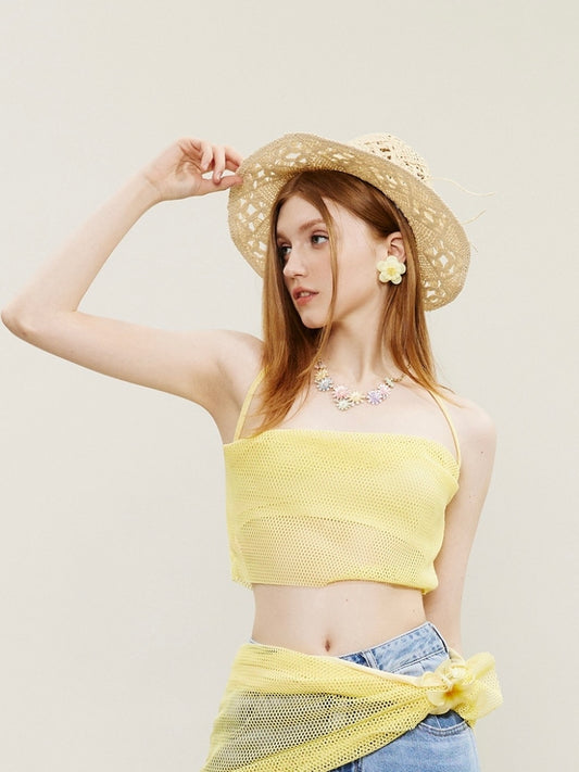 Woven Bamboo Fiber Cowboy Hat 1268342