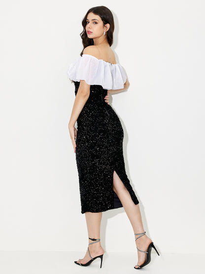 Patchwork Bodycon Dress 119162