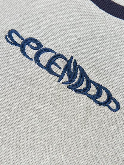Embroidered Pullover T-Shirt 1260822