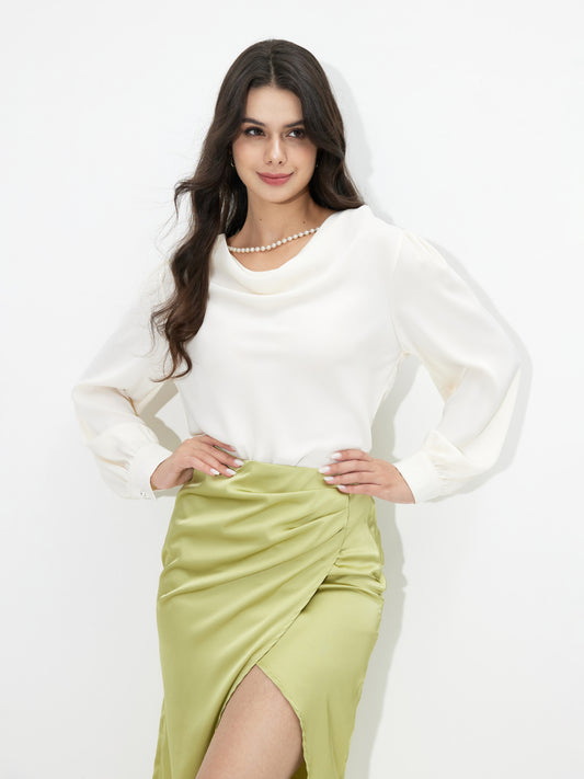 Gathered Pullover Blouse 117896