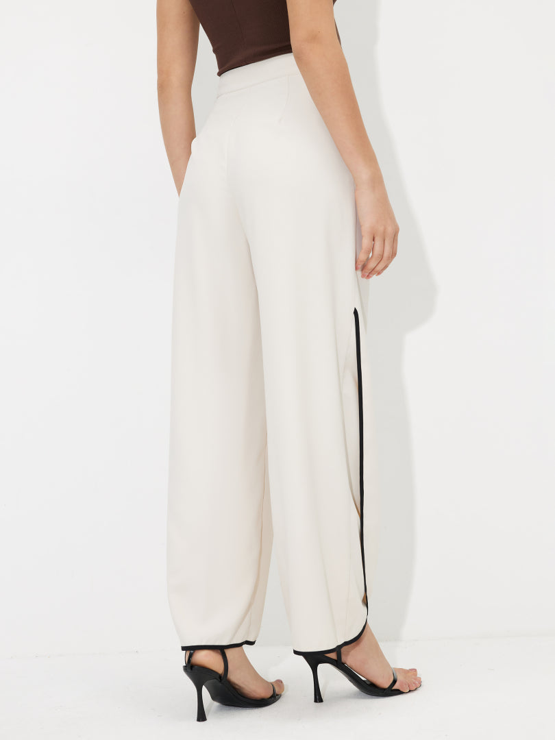 Wide Leg Belted Trousers 120641