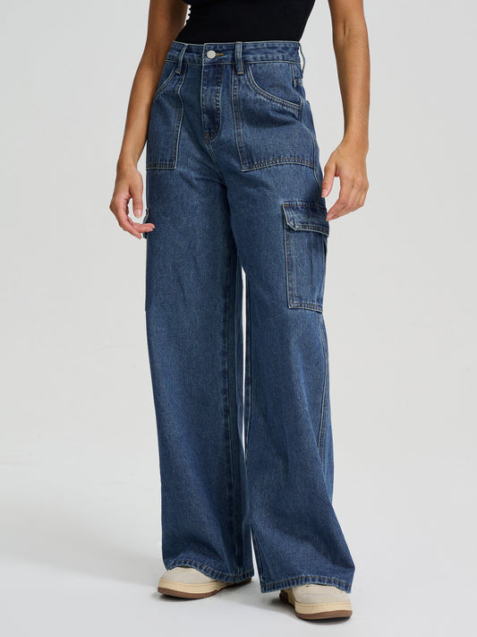 Pocket Straight Leg Jeans 114271
