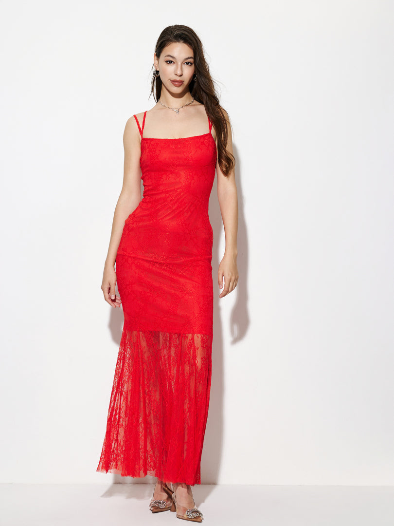 Sheer Fishtail Dress 1277952