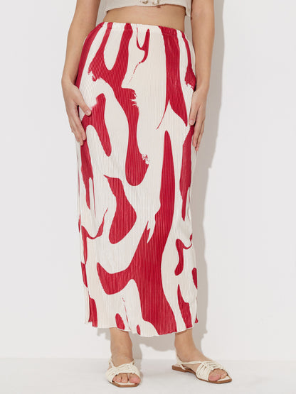 Printed Pencil Skirt 119973