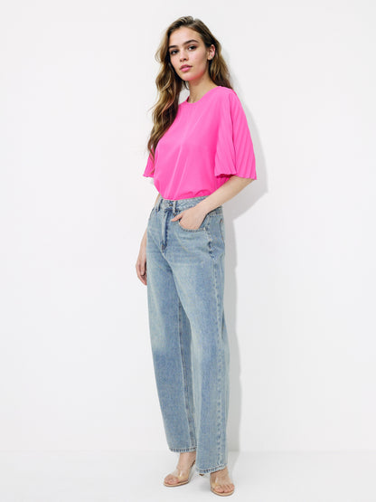 Pleated Pullover Blouse 120047