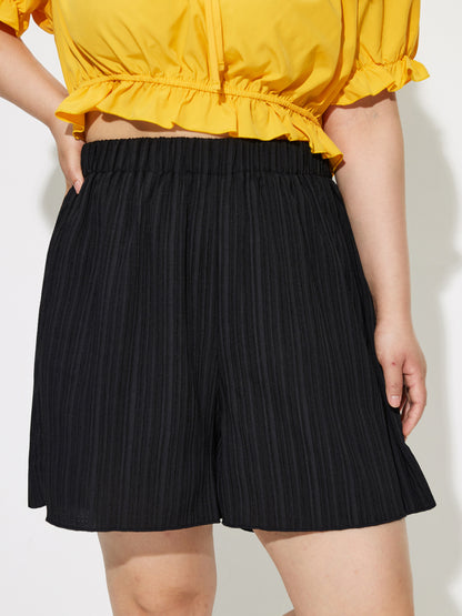 Plus Size    Wide leg Shorts 1298432