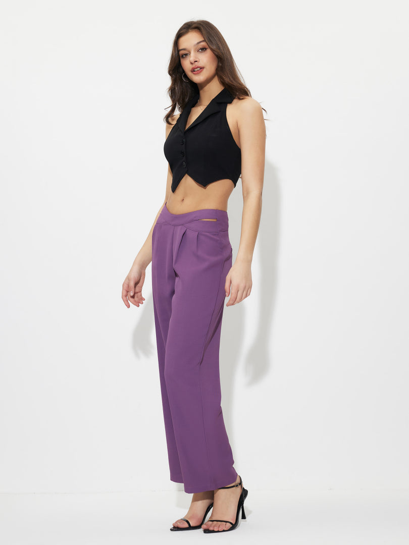 Crisscross Straight Leg Pants 1263162