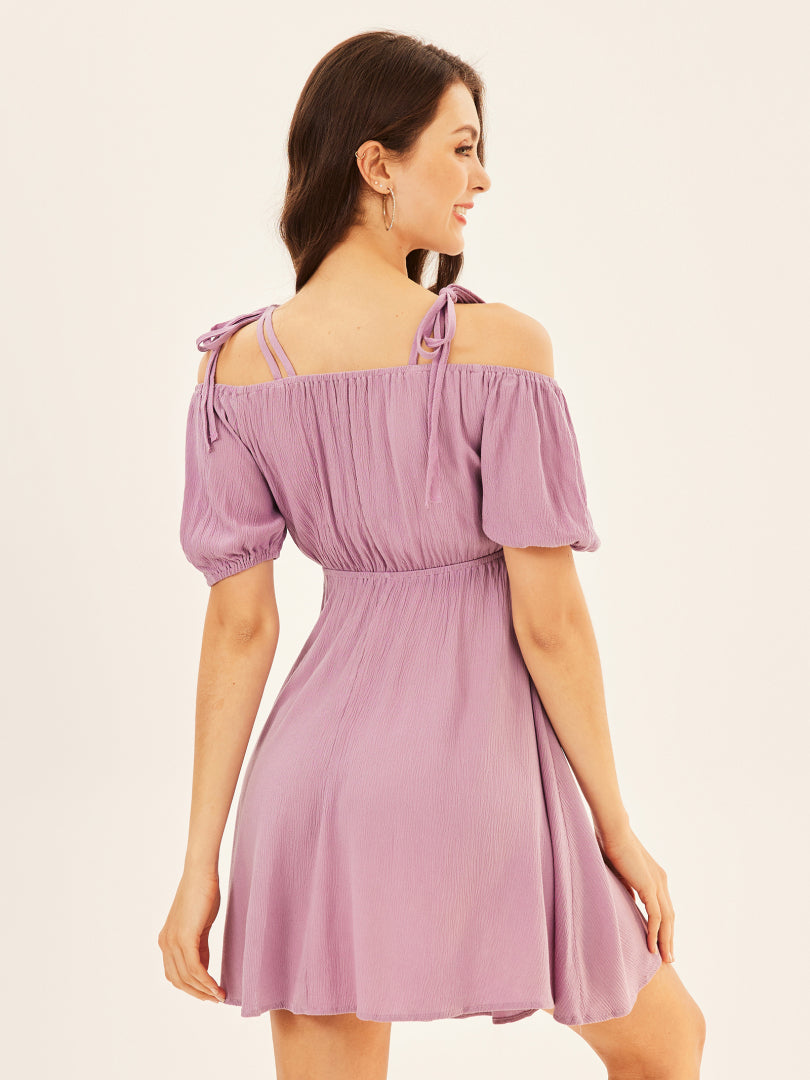 Cut Out A-Line Dress 74313