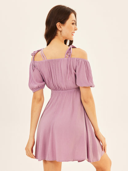 Cut Out A-Line Dress 74313