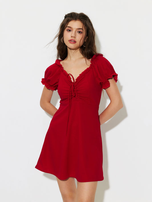 Gathered A-Line Dress 1296212