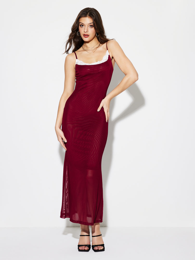 Lace-trimmed Bodycon Dress 1273612