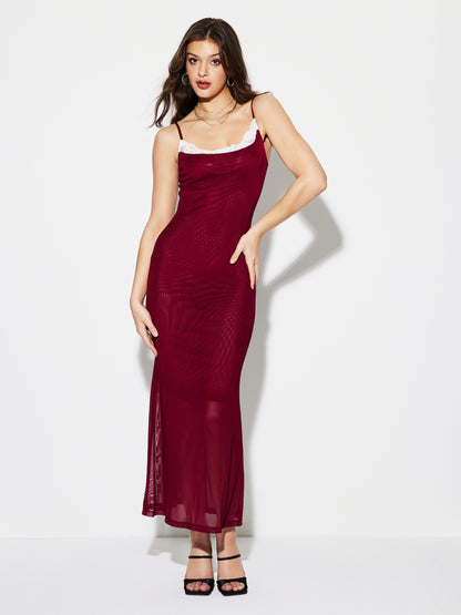 Lace-trimmed Bodycon Dress 1273612