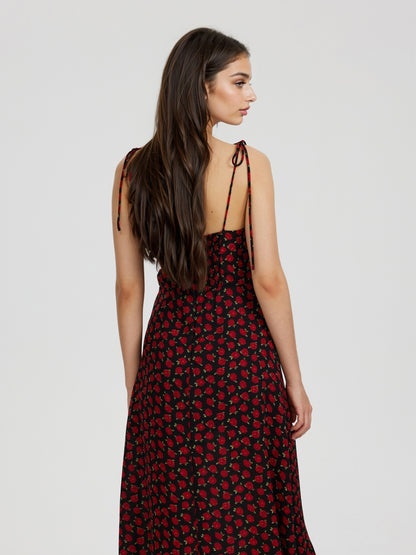 Printed A-Line Dress 116615