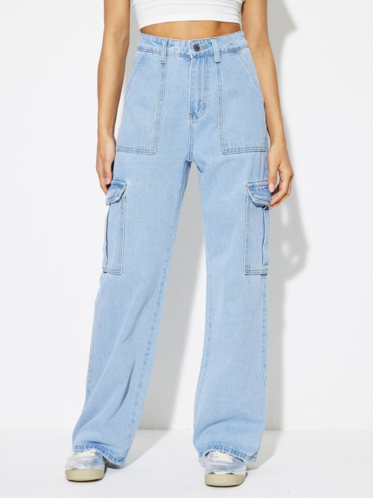 Pocket Straight Leg Jeans 1267802