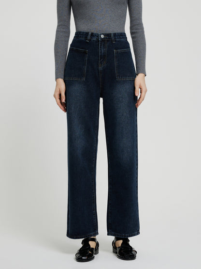 Pocket Straight Leg Jeans 113265