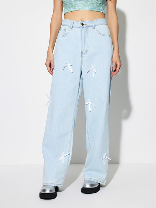 Bow Wide Leg Jeans 1274862