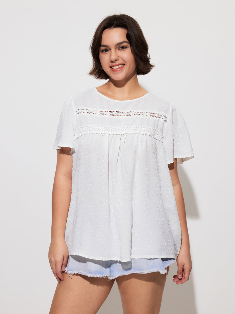 Plus Size Ruffle Plus Size Tops 1281572