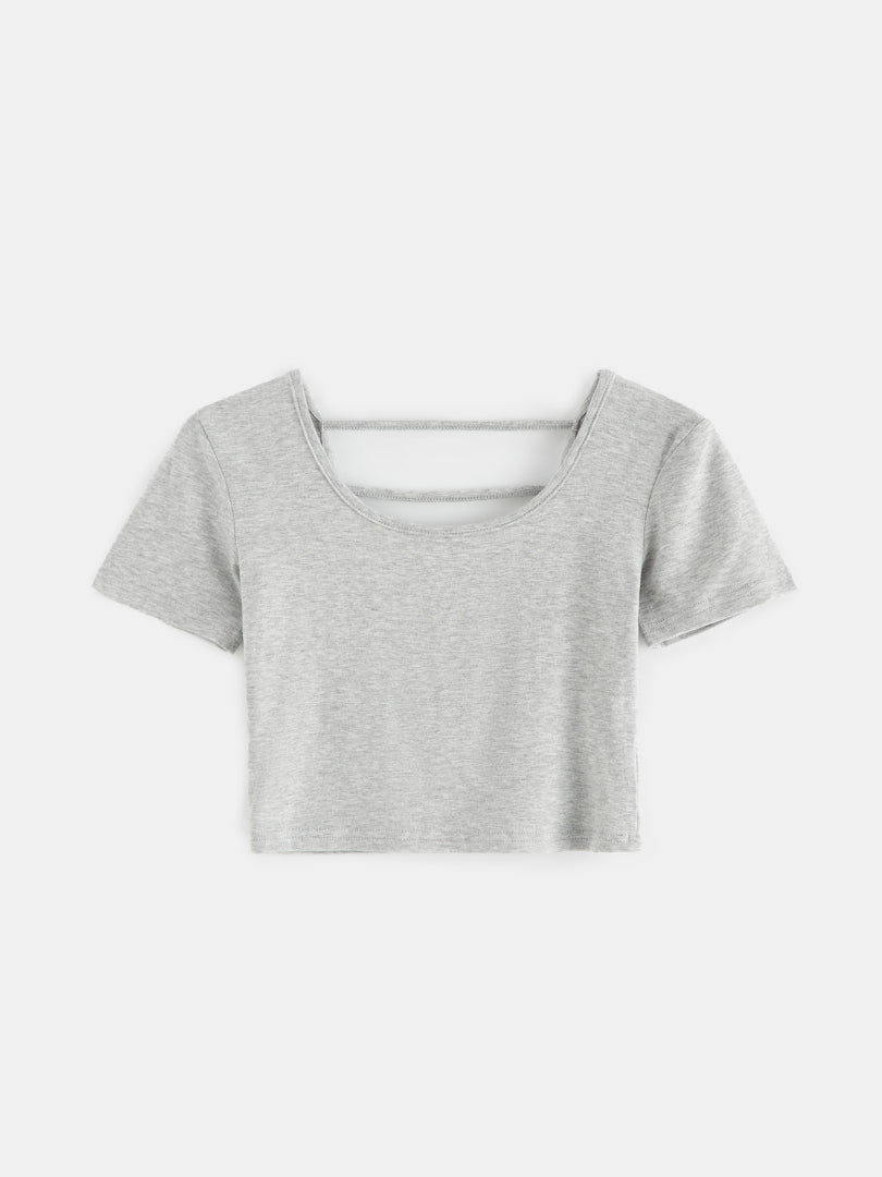 Open Back Pullover T-Shirt 119211