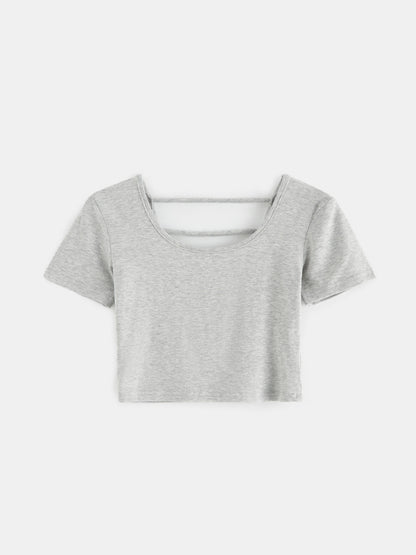 Open Back Pullover T-Shirt 119211