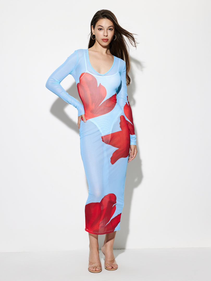 Printed Bodycon Dress 1277022