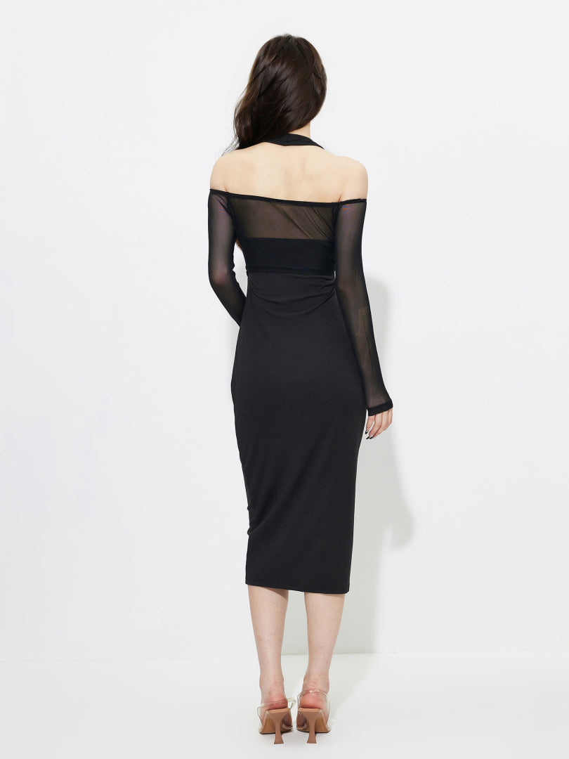Patchwork Bodycon Dress 1257702