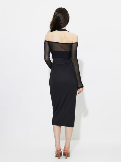 Patchwork Bodycon Dress 1257702