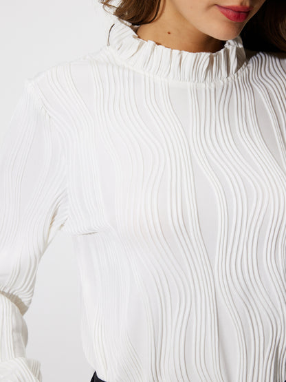 Ruffle Pullover Blouse 117814