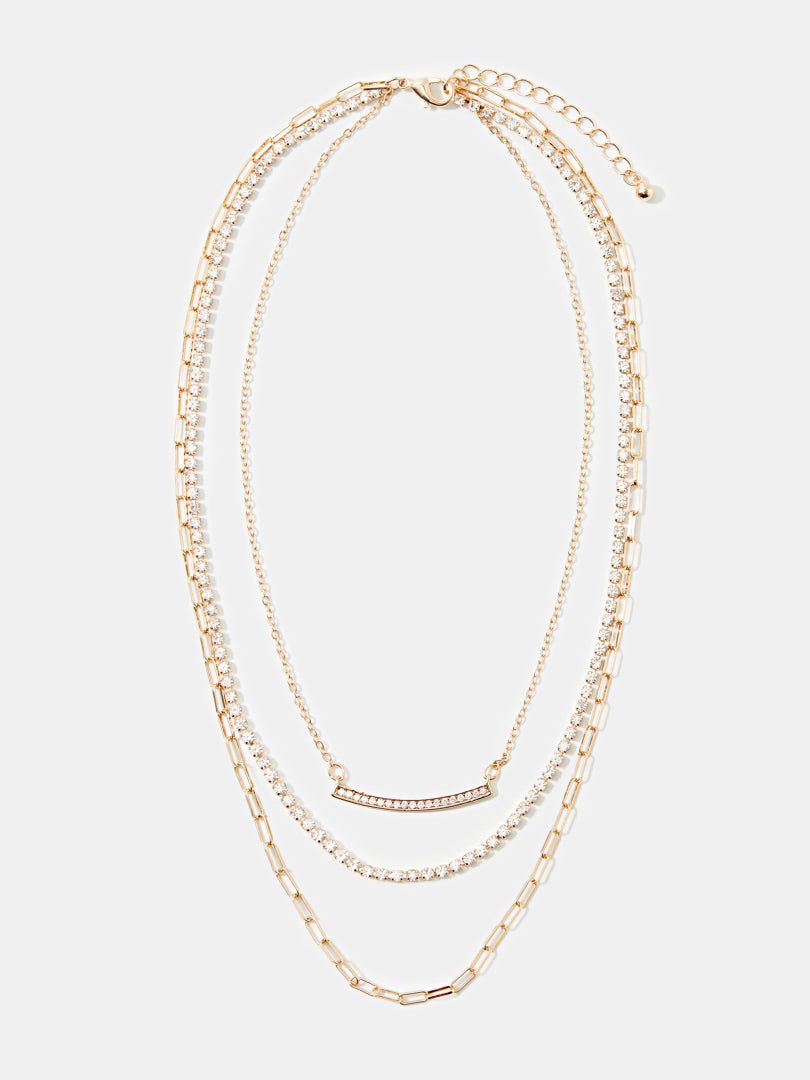 Rhinestone Artificial Jewellery - Multi-Layer Necklace 119228