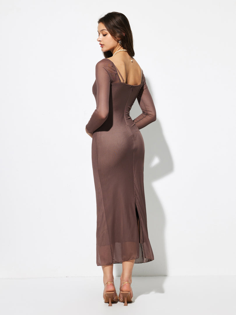 Patchwork Bodycon Dress 1280692