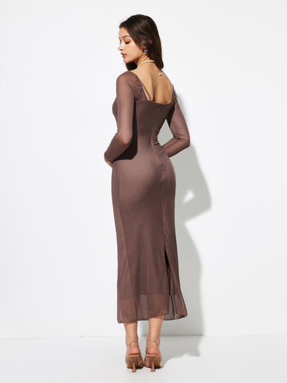 Patchwork Bodycon Dress 1280692
