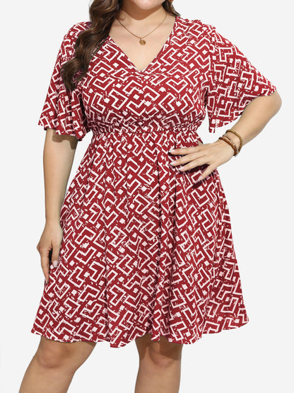 Plus Size Printed A-Line Dress 1270992