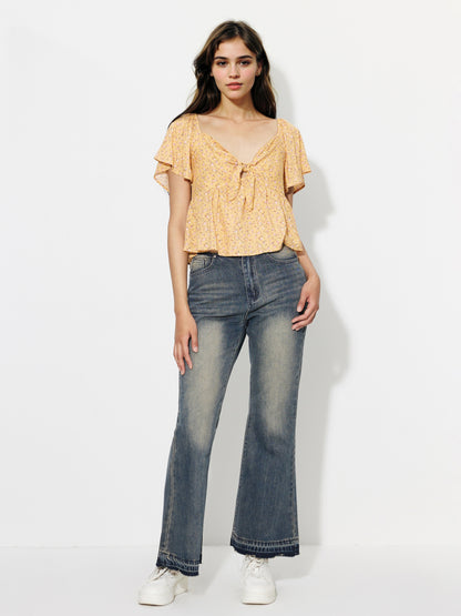 Knotted Pullover Blouse 119391