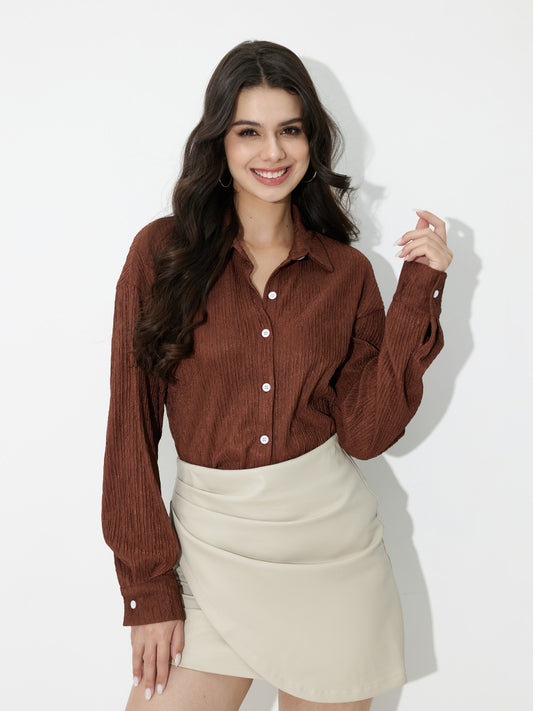 Buttoned Placket Blouse 118129