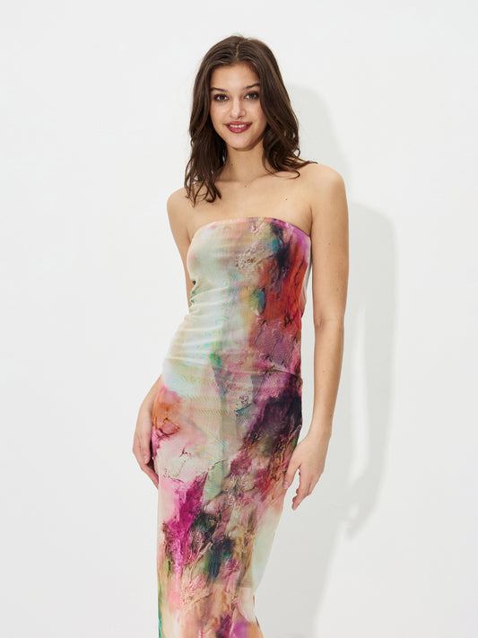 Printed Tube Dress 1247382