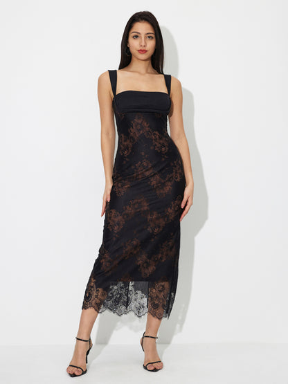 Lace Bodycon Maxi Dress 121367