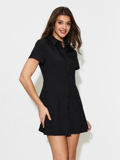 Pleated Shirt Dress 1297472