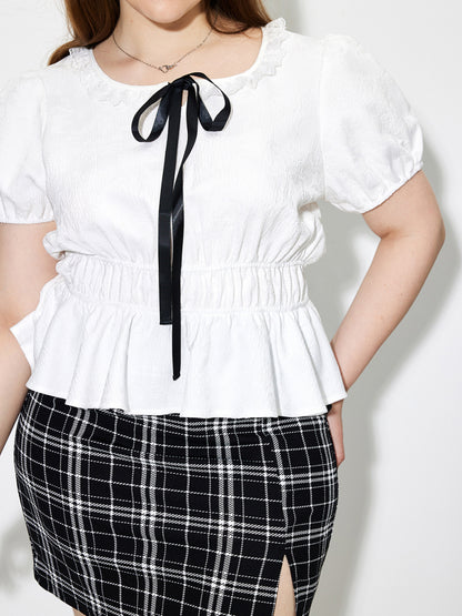 Plus Size Tied Plus Size Tops 1267062