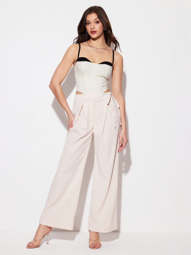 Tied Straight Leg Pants 1259982