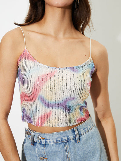 Sequinned Cami Top 1249382
