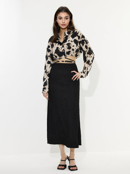 Knotted Placket Blouse 1240282