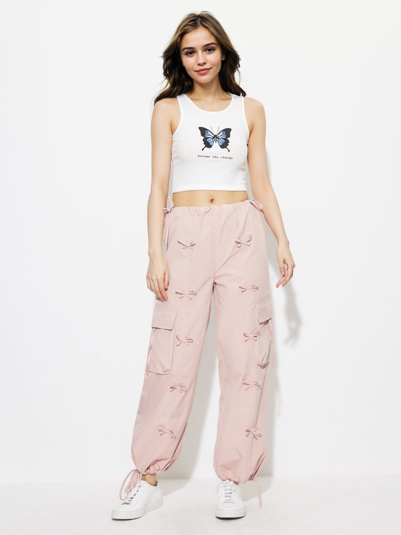 Bow Straight Leg Pants 1262132
