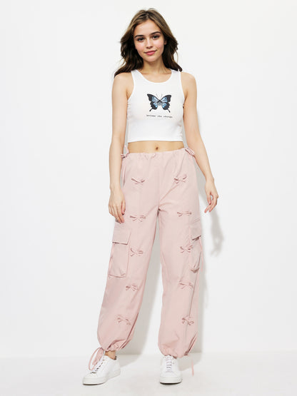 Bow Straight Leg Pants 1262132